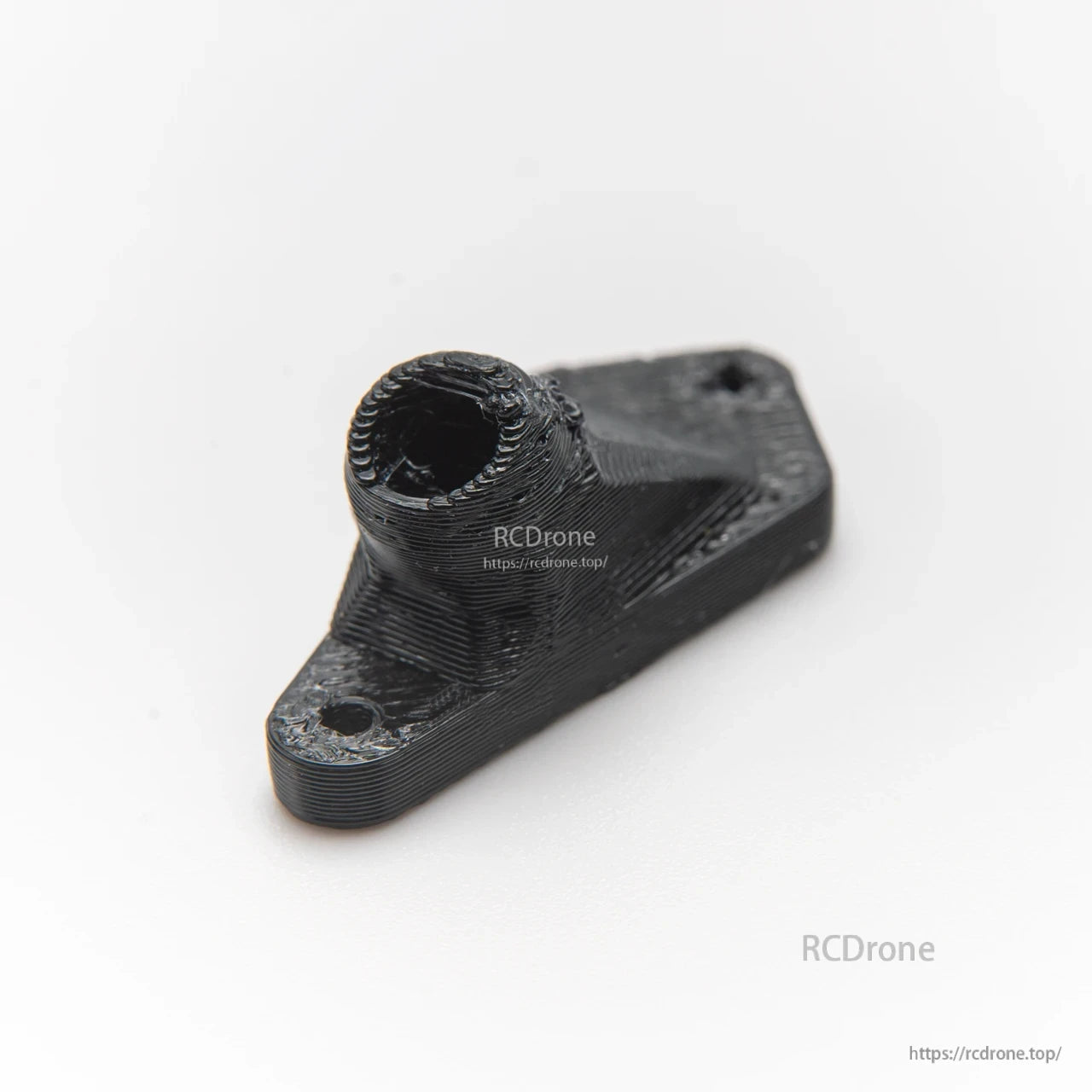 3D-printed antenna mount base with raised tube and two screw holes