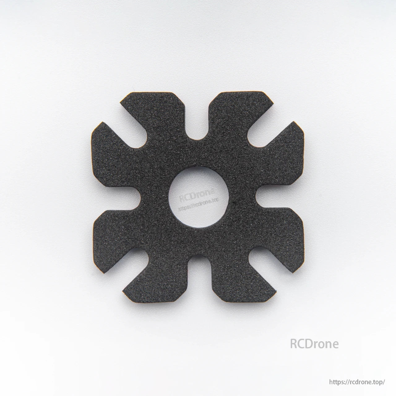 Black foam pad with center hole, anti-slip battery pad shape
