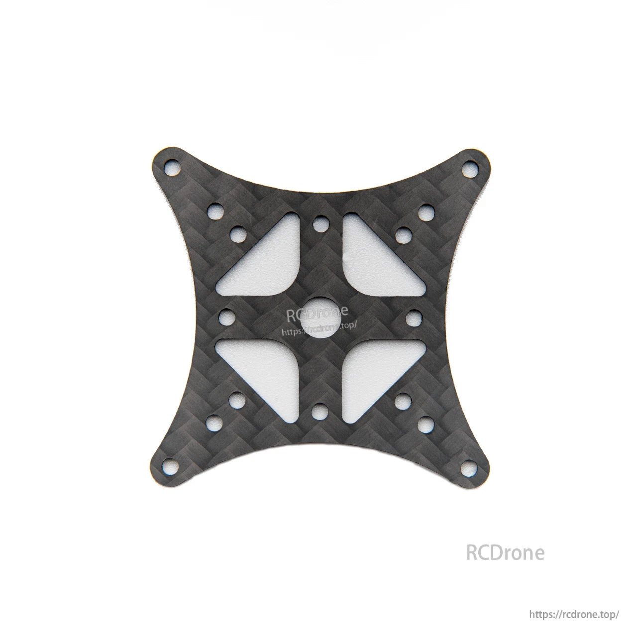 OddityRC XI20 Pro square carbon fiber top plate with weight-saving cutouts and corner holes