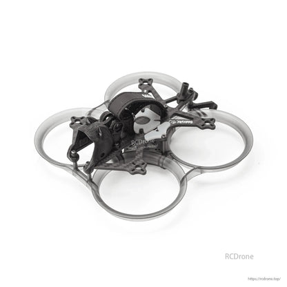 Angled view of ducted frame showing top plate, canopy, and duct rings