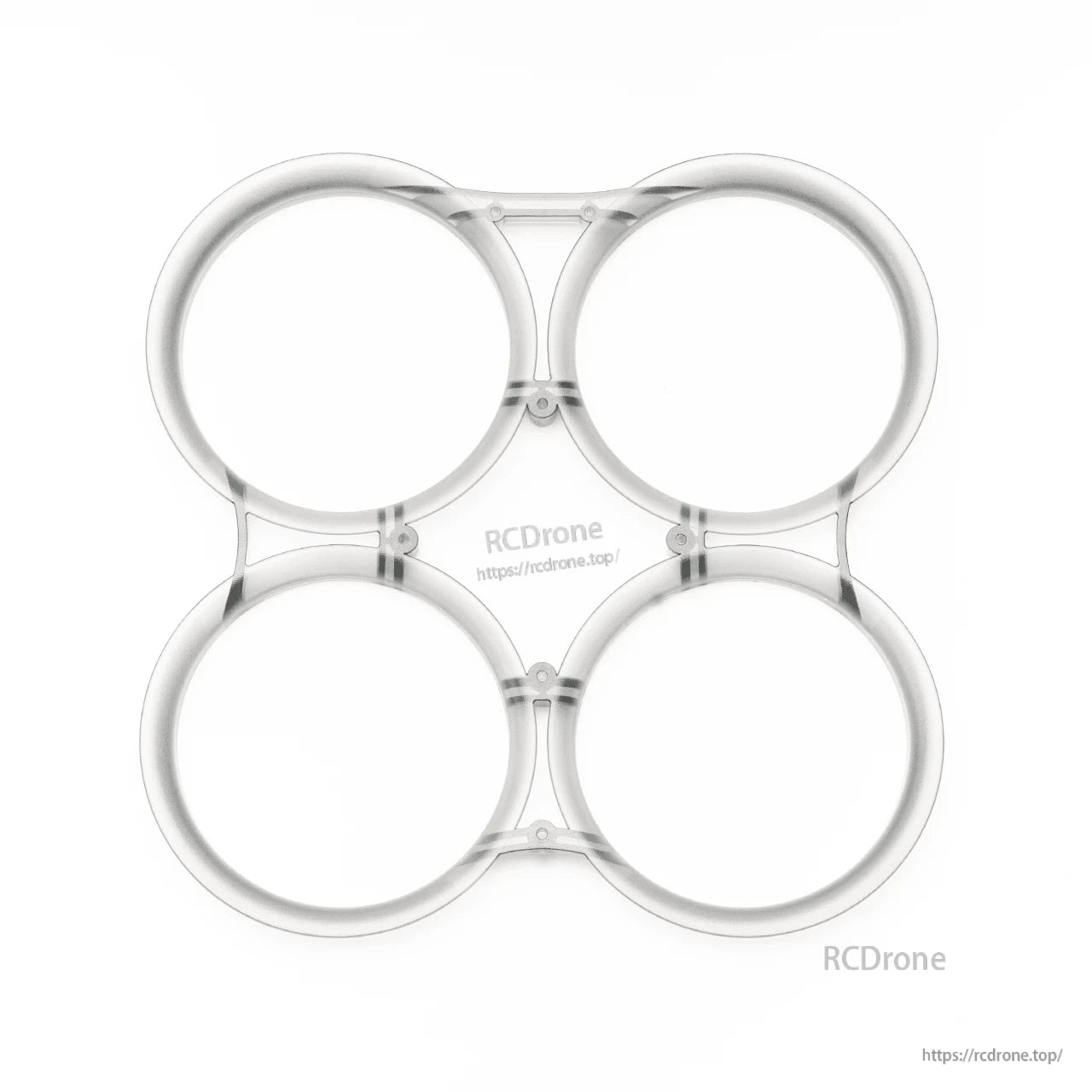 Clear prop guard duct plate for quadcopter, four circular ducts in one piece