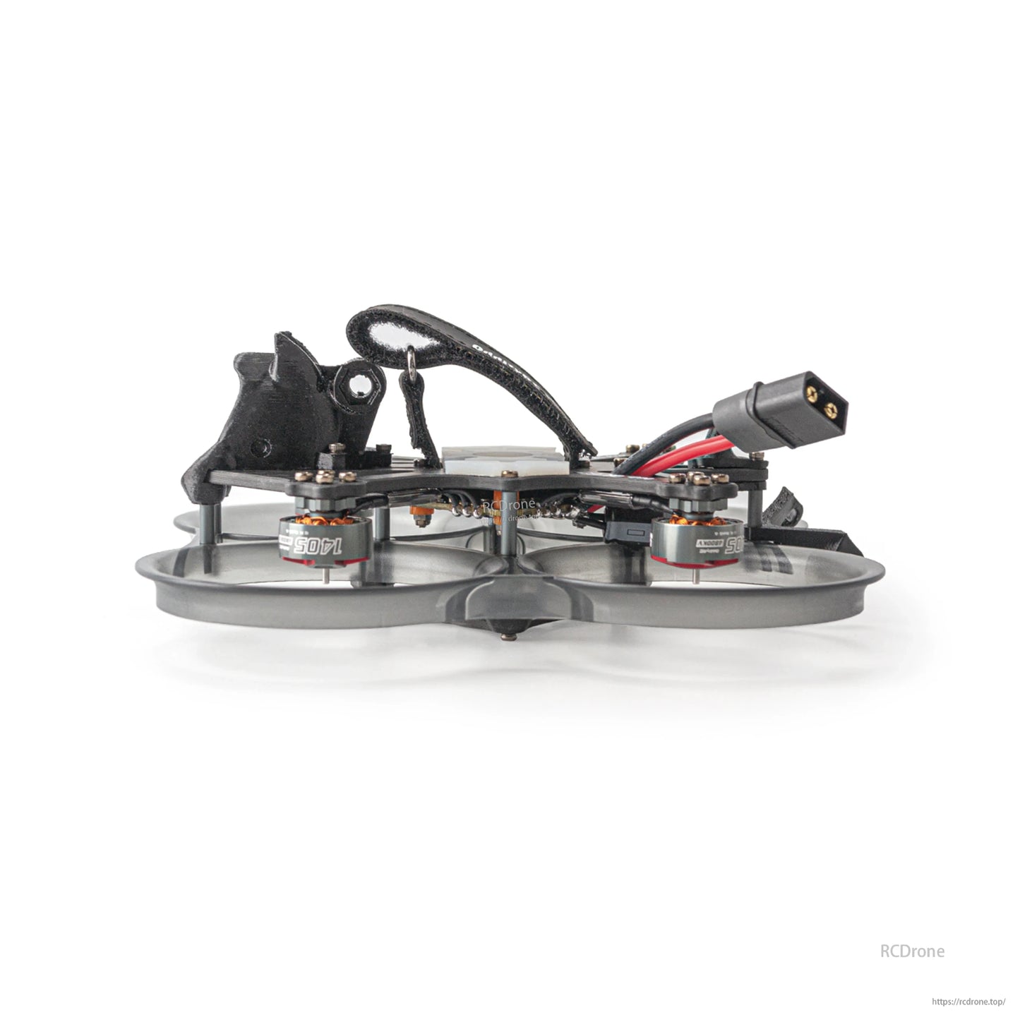 OddityRC XI25 Pro HD O3 Version 2.5inch FPV Drone side profile with carbon frame and battery connector lead