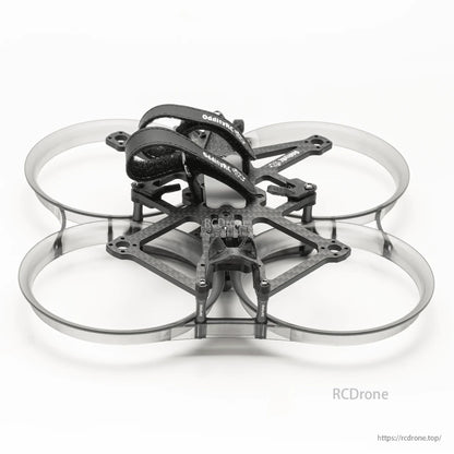 OddityRC XI35 Pro 152mm FPV frame with prop guards, front-on view of carbon plates