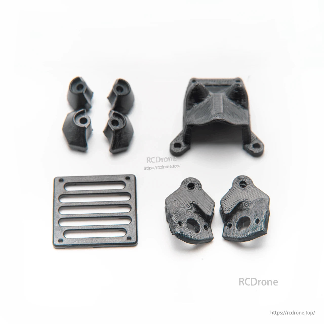 Close-up of XI35 Pro kit 3D-printed canopy, dual SMA antenna mounts and vented mounting plate