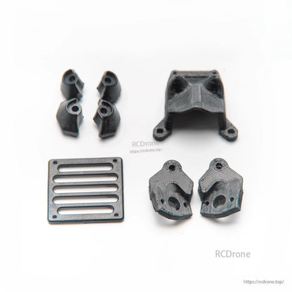 Close-up of XI35 Pro kit 3D-printed canopy, dual SMA antenna mounts and vented mounting plate
