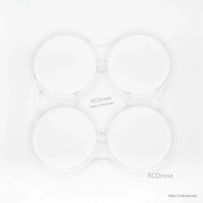 Clear transparent prop guard duct frame, four connected circular ducts for FPV whoop frame