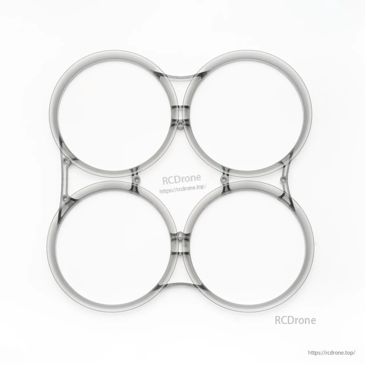 OddityRC XI35 Pro Frame Parts prop guard duct set in smoke gray, four round ducts joined