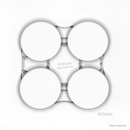 OddityRC XI35 Pro Frame Parts prop guard duct set in smoke gray, four round ducts joined