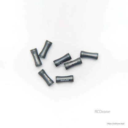 Set of black rubber wire grommets/sleeves printed “OddityRC”, assorted pieces