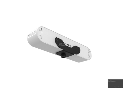 Orbbec Astra+ 3D Camera, Orbbec Astra+ 3D camera features structured light depth sensing, 0.6–8 m range, 1080p RGB, USB 3.0 Type-C, 30 fps, compact design with speakers and mount.