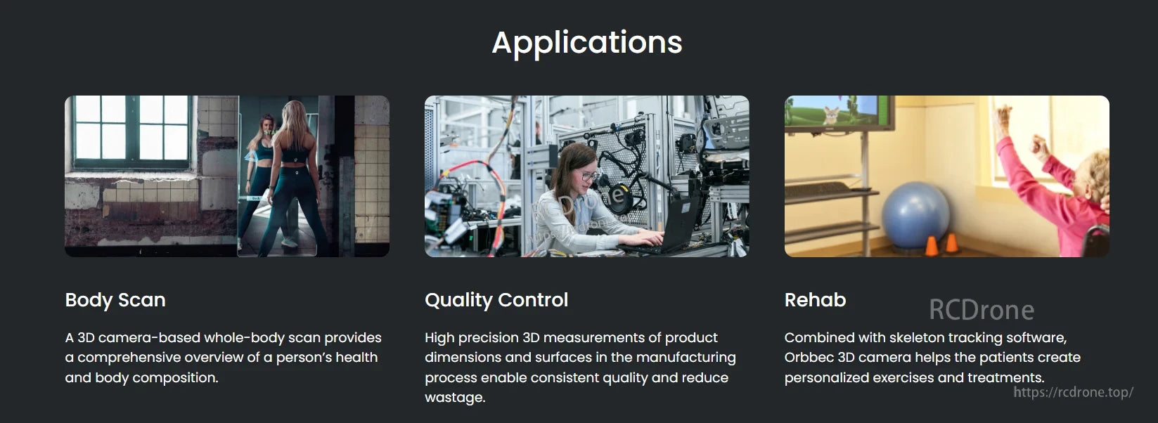 Orbbec Astra Embedded S 3D Camera, Orbbec 3D camera enables health scans, manufacturing quality control, and rehab with skeleton tracking for personalized exercises.