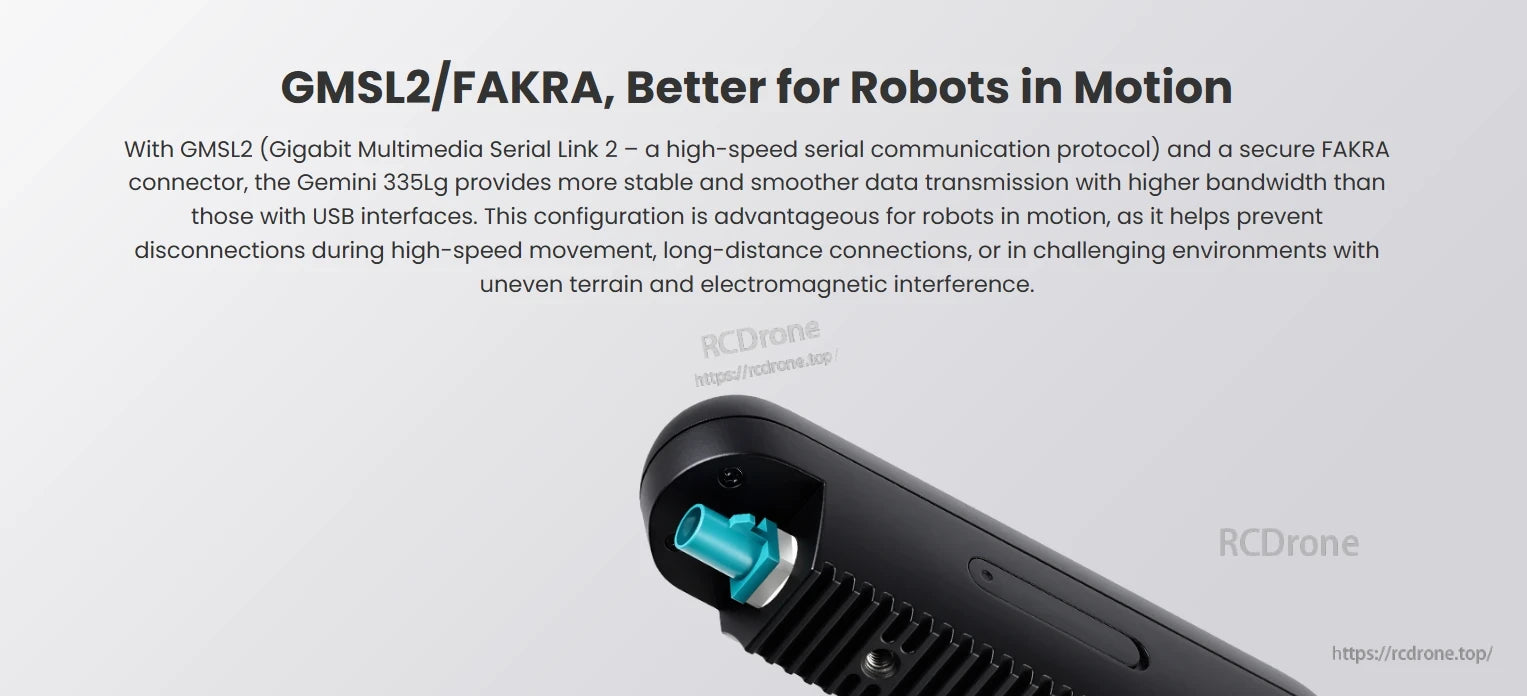 Orbbec Gemini 215 Stereo Vision Camera captures depth data with high accuracy up to 30 fps at 1280 x 800 pixels.