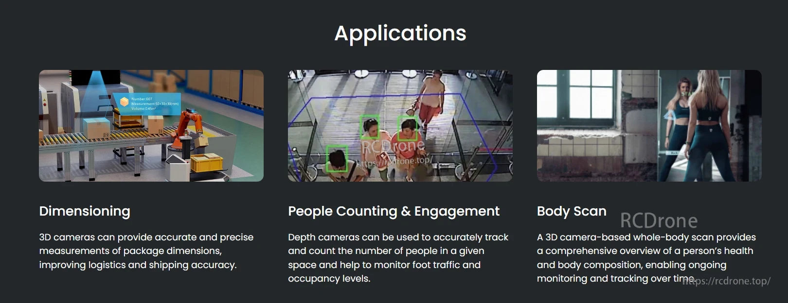 Orbbec Persee N1 3D Camera Kit, 3D cameras enable precise dimensioning, people counting, and body scanning for logistics, occupancy monitoring, and health tracking with real-time, detailed imaging across environments.