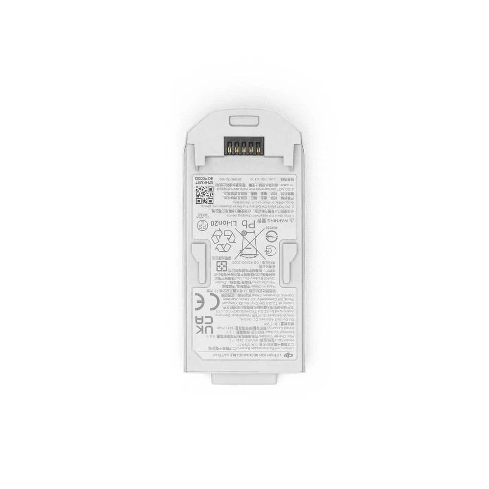 Original DJI Neo  Battery. The drone has an 18-minute flight time allowing it to perform at least 20 palm takeoffs and landings for successive excursions.