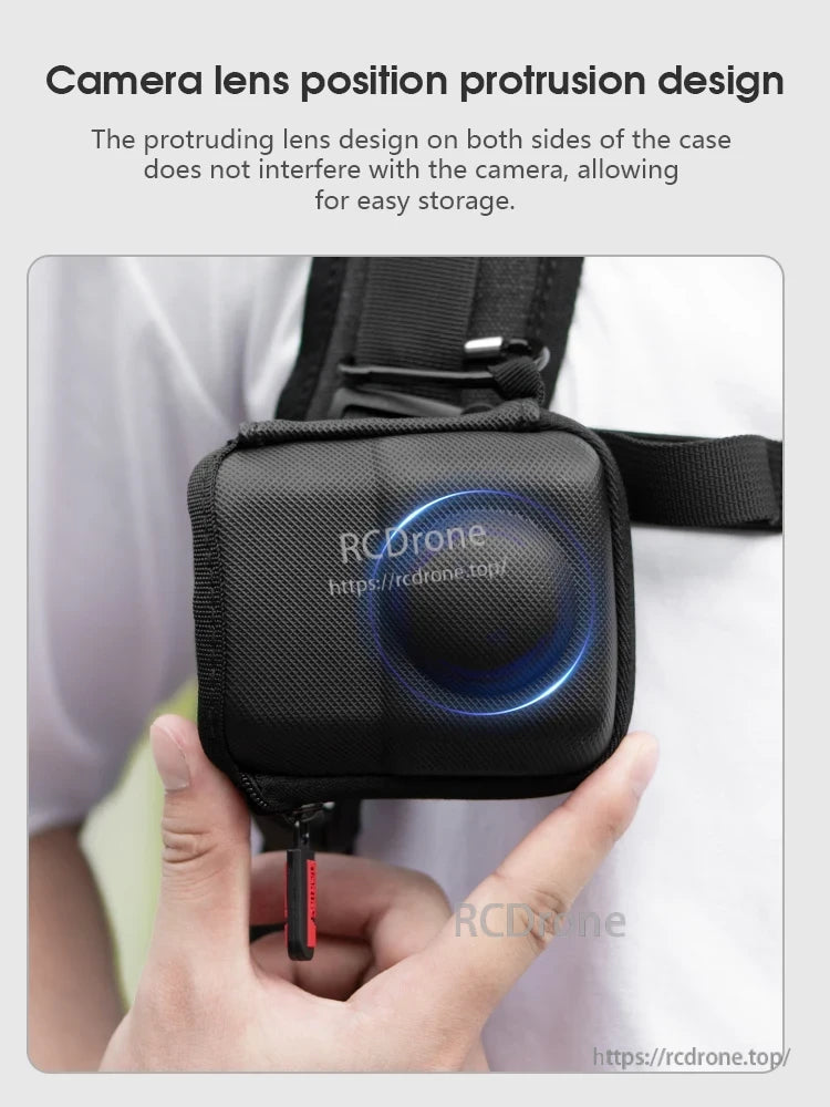 Osmo 360 Camera Case, Camera lens protrusion design for easy storage