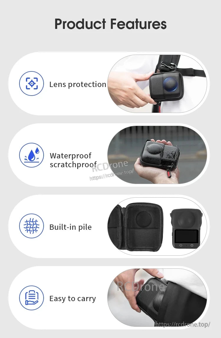 Osmo 360 Camera Case, Lens protection, waterproof scratchproof, built-in pile, easy to carry.