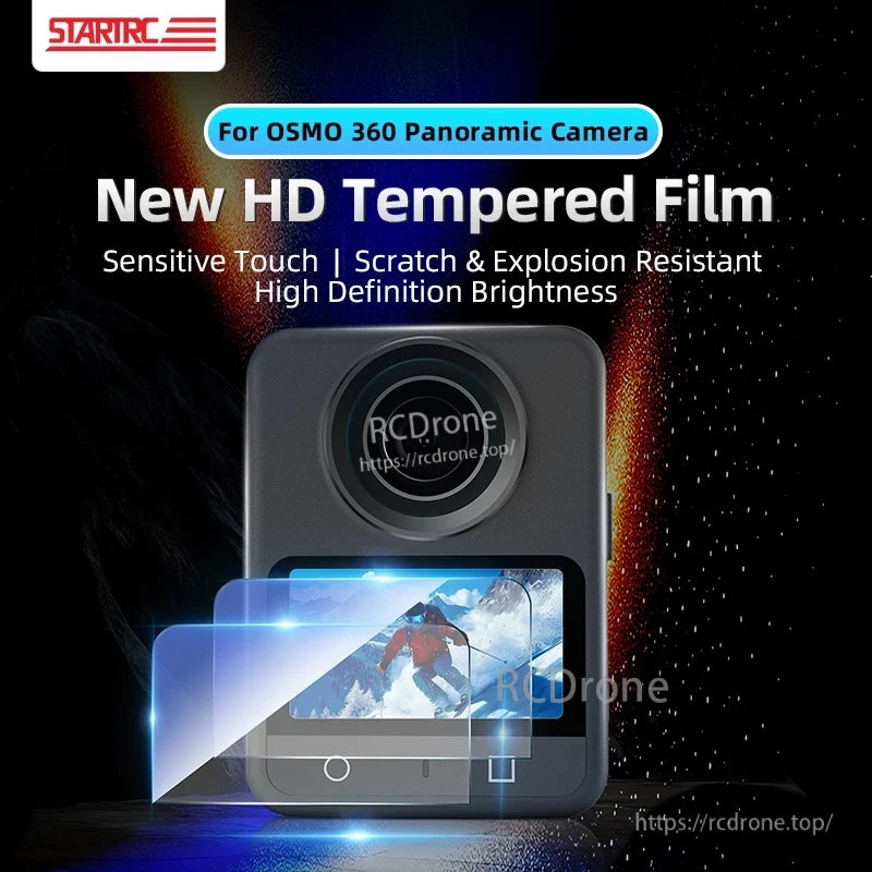 Osmo 360 Tempered Glass Film, HD Tempered Film for OSMO 360 Camera, Scratch Resistant, High Definition