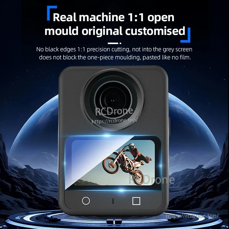 Osmo 360 Tempered Glass Film, Real machine 1:1 open mould original customised precision cutting no black edges