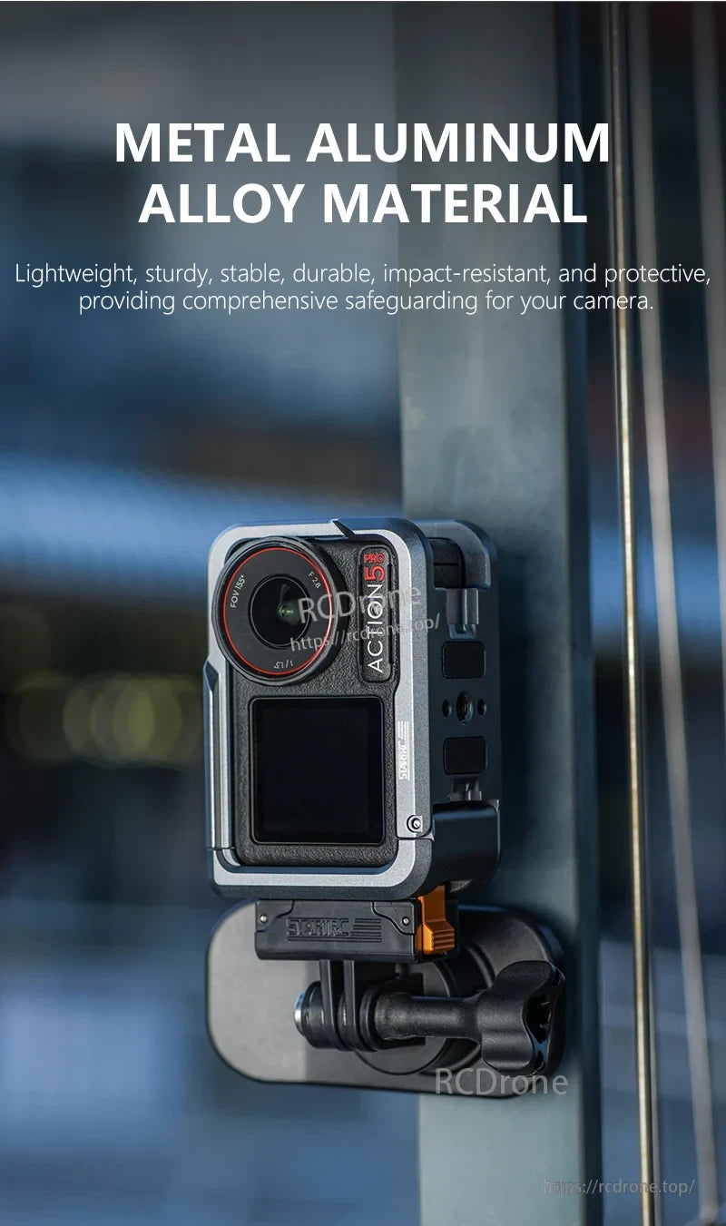 Osmo Action 5 Pro Cage, Metal aluminum alloy cage, lightweight, durable, protective for action camera.