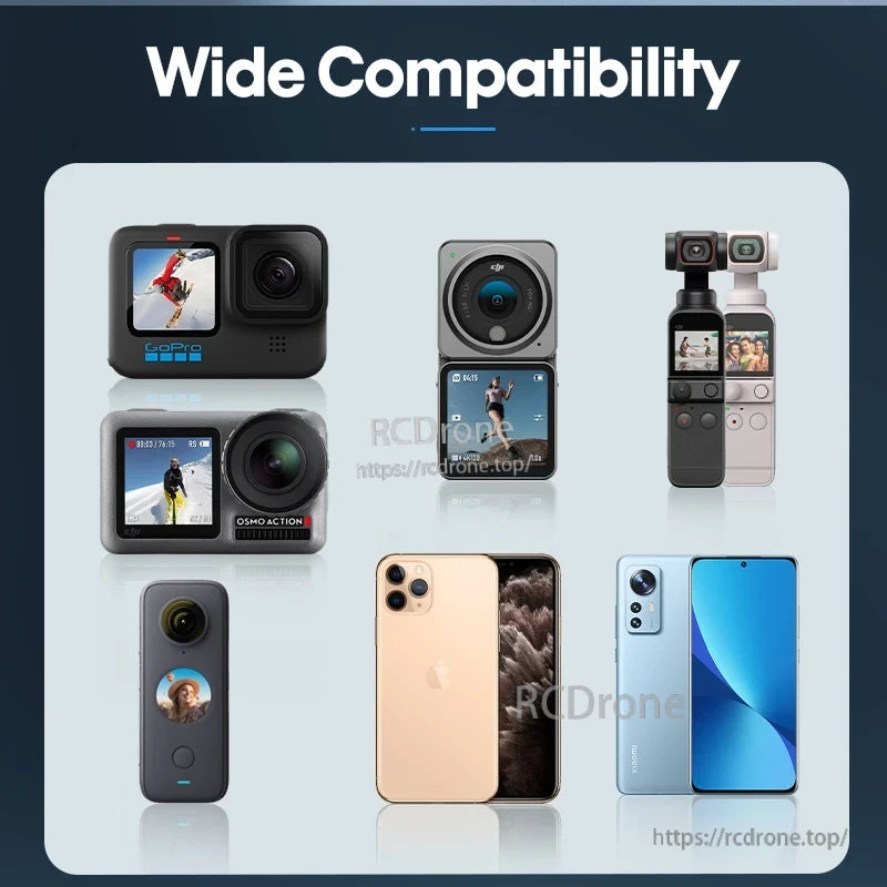 Osmo Action 5 Pro Clamp, Osmo Action 5 Pro Backpack Clip Clamp, 360° Rotating Mount Holder for Insta360 One X5/X4/X3/X2, DJI Action 4/3/2, GoPro