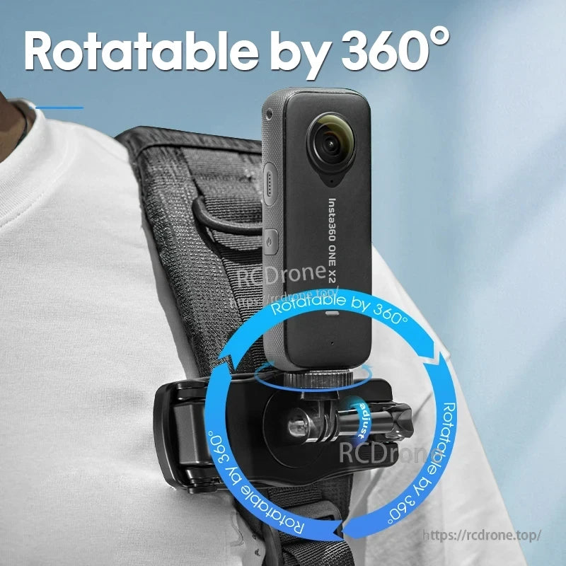 Osmo Action 5 Pro Clamp, 360° rotatable clamp for action cameras