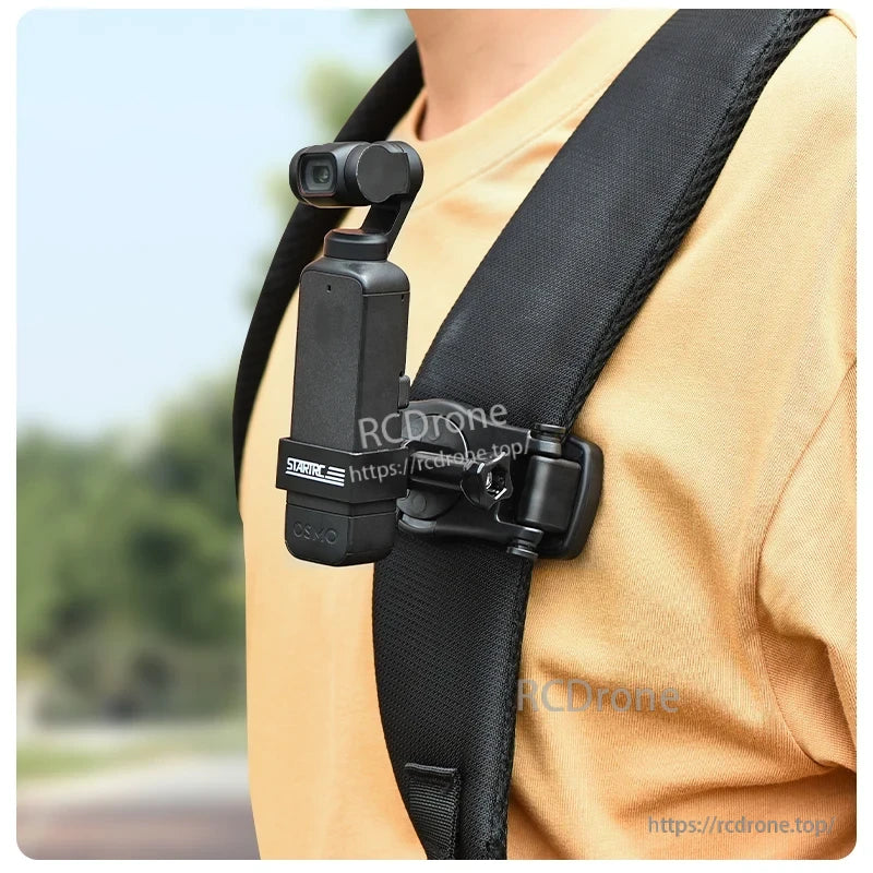 Osmo Action 5 Pro Clamp, As a Backpack Clip Clamp, it enables hands-free, on-strap shooting for certain devices.