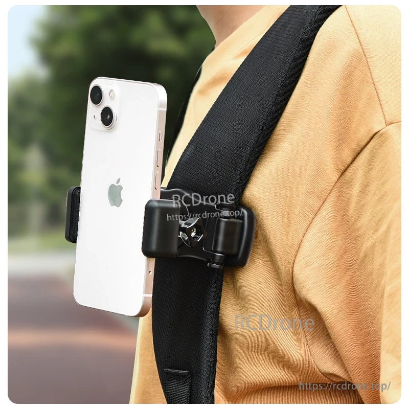Osmo Action 5 Pro Clamp, A universal camera interface that works with most action cameras, including DJI, GoPro, and Insta360 models.