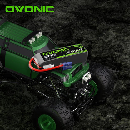 Ovonic hardcase 3S 11.1V LiPo battery installed in an RC car chassis application image