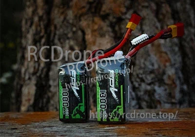 Ovonic 22.2V 100C 1000mAh 6S1P LiPo battery pair with XT60 lead and JST-XHR-7P balance plug