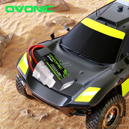 RC car use case showing the battery pack placed on a vehicle body in an outdoor scene
