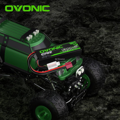 Hardcase 2S LiPo battery installed in RC truck example, showing wiring and Deans T connector placement