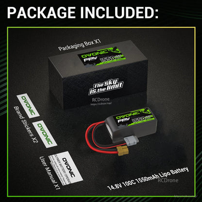 Package contents shown: Ovonic battery, retail box, user manual, and brand stickers