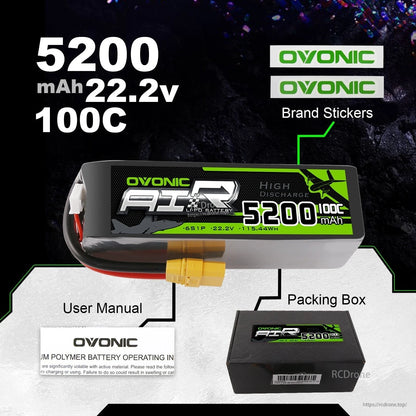 Ovonic 5200mAh 6S 100C LiPo Battery