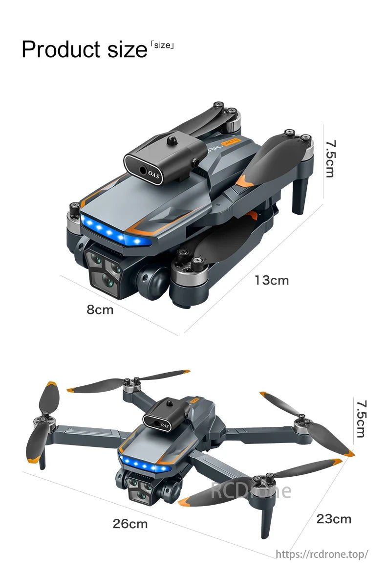 The P18 Drone is a dual 8K camera quadcopter with obstacle avoidance and electronic control, suitable for professionals and kids.