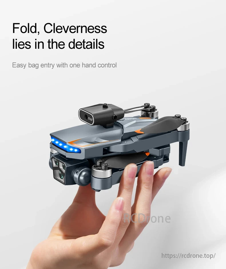 P18 Drone, Fold, cleverness lies in the details. Easy bag entry with one hand control.