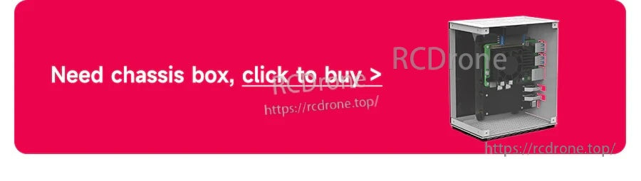 Banner promoting a chassis box accessory, separate purchase