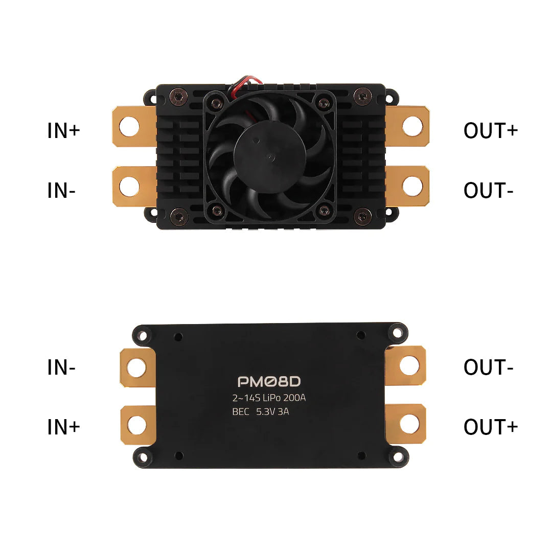 Holybro PM08D Power Module (14S, 200A) 5.2V Digital Power Module Compatible With Pixhawk 5X/6X FMUv5x/6x Autopilot