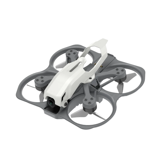 CaddxFPV Protos 1.6in FPV drone with ducted prop guards, front camera and white canopy
