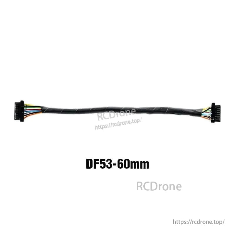 DF53 wire harness 60mm with dual connectors and black sleeve (DF53-60mm)