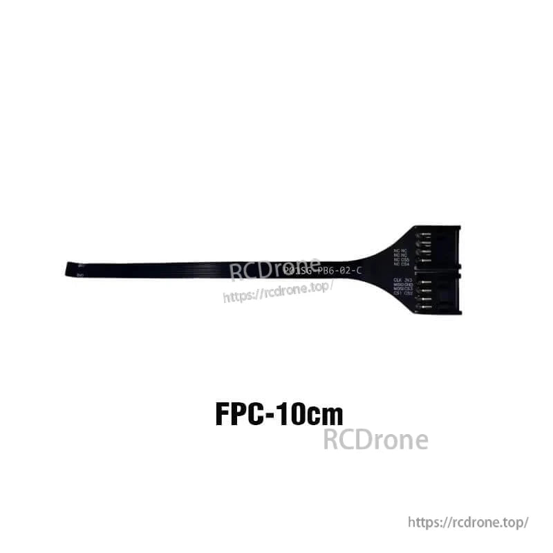 FPC ribbon cable 10cm with widened connector end and printed pin legend (FPC-10cm)