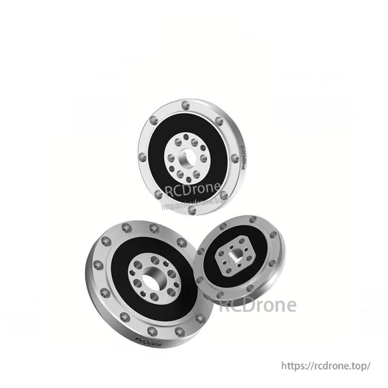 PaXini PX3Q joint torque sensor, three circular units shown from angled front to highlight mounting holes