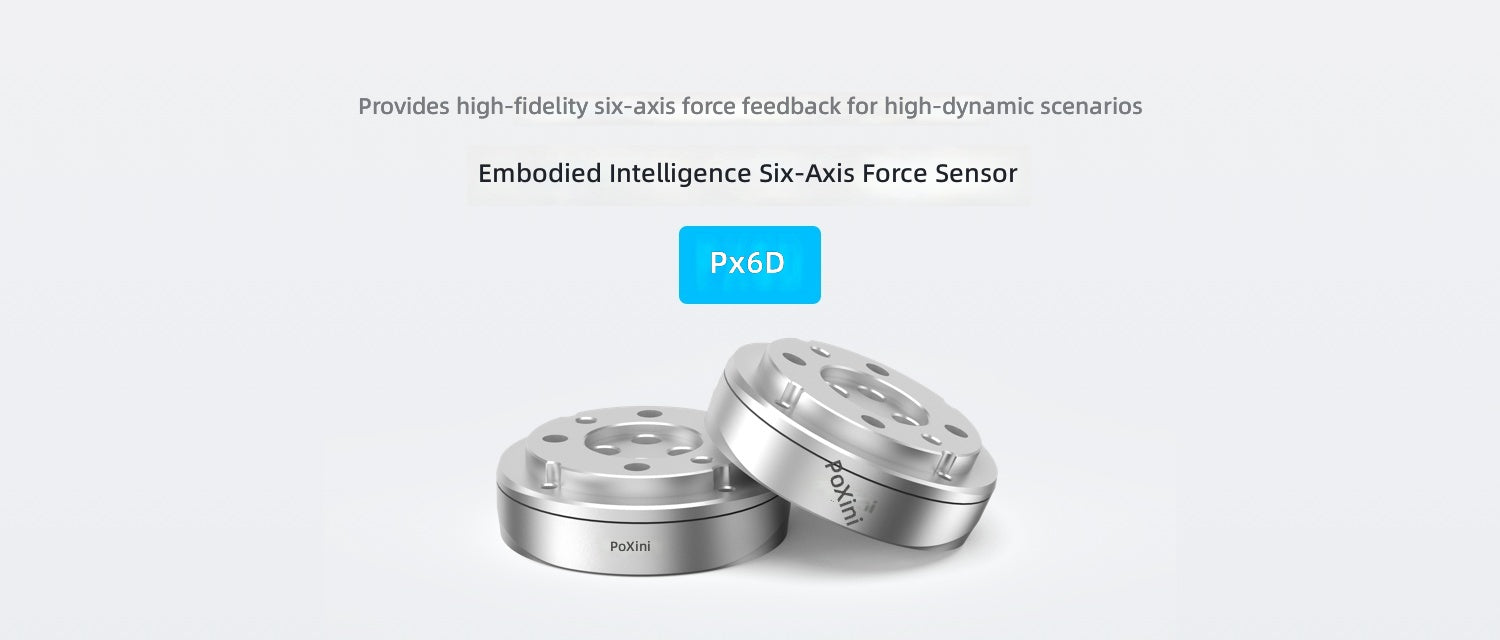 PaXini PX6D-75 Hall-effect 6-axis force/torque sensor for robotics, compact round aluminum body