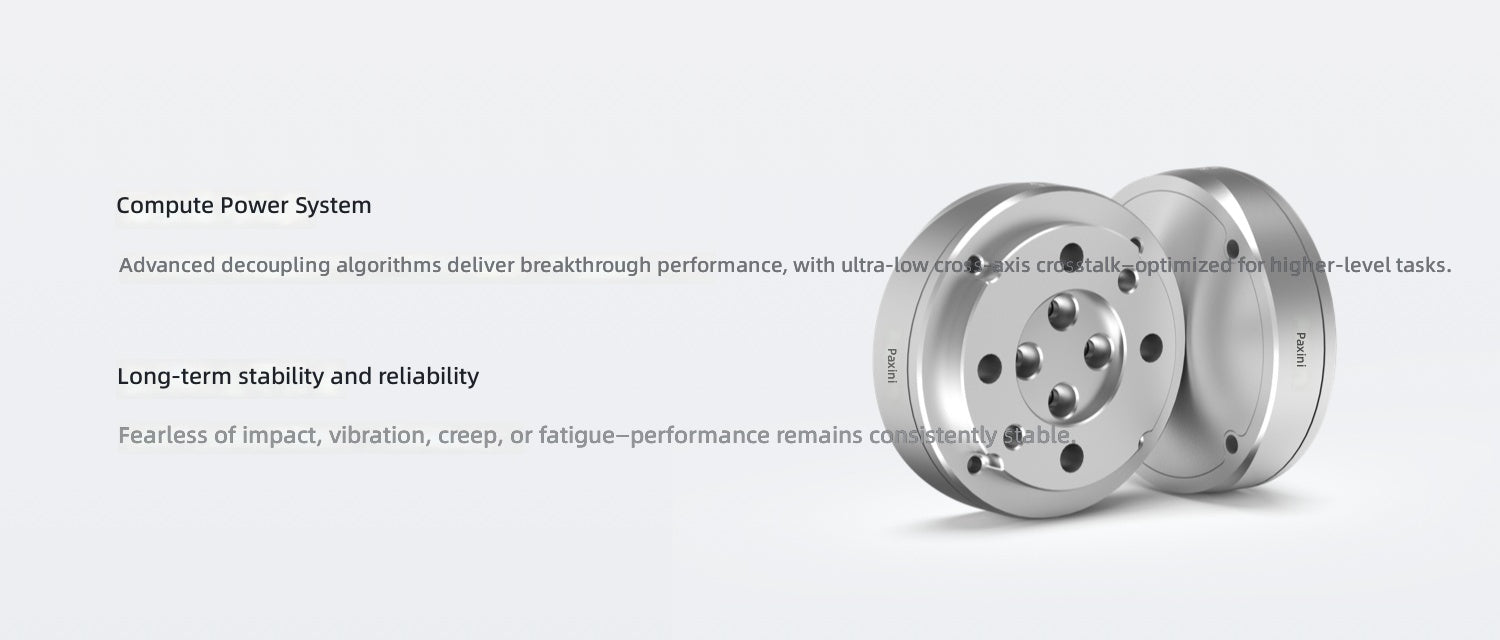 PX6D series sensor close-up highlighting integrated design for low cross-axis crosstalk and stability