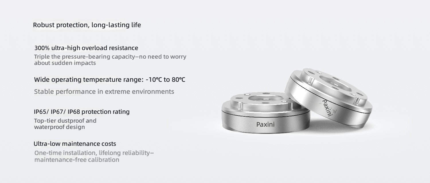 PX6D series sensor durability highlights: overload resistance, wide temperature range, IP65/IP67/IP68 options