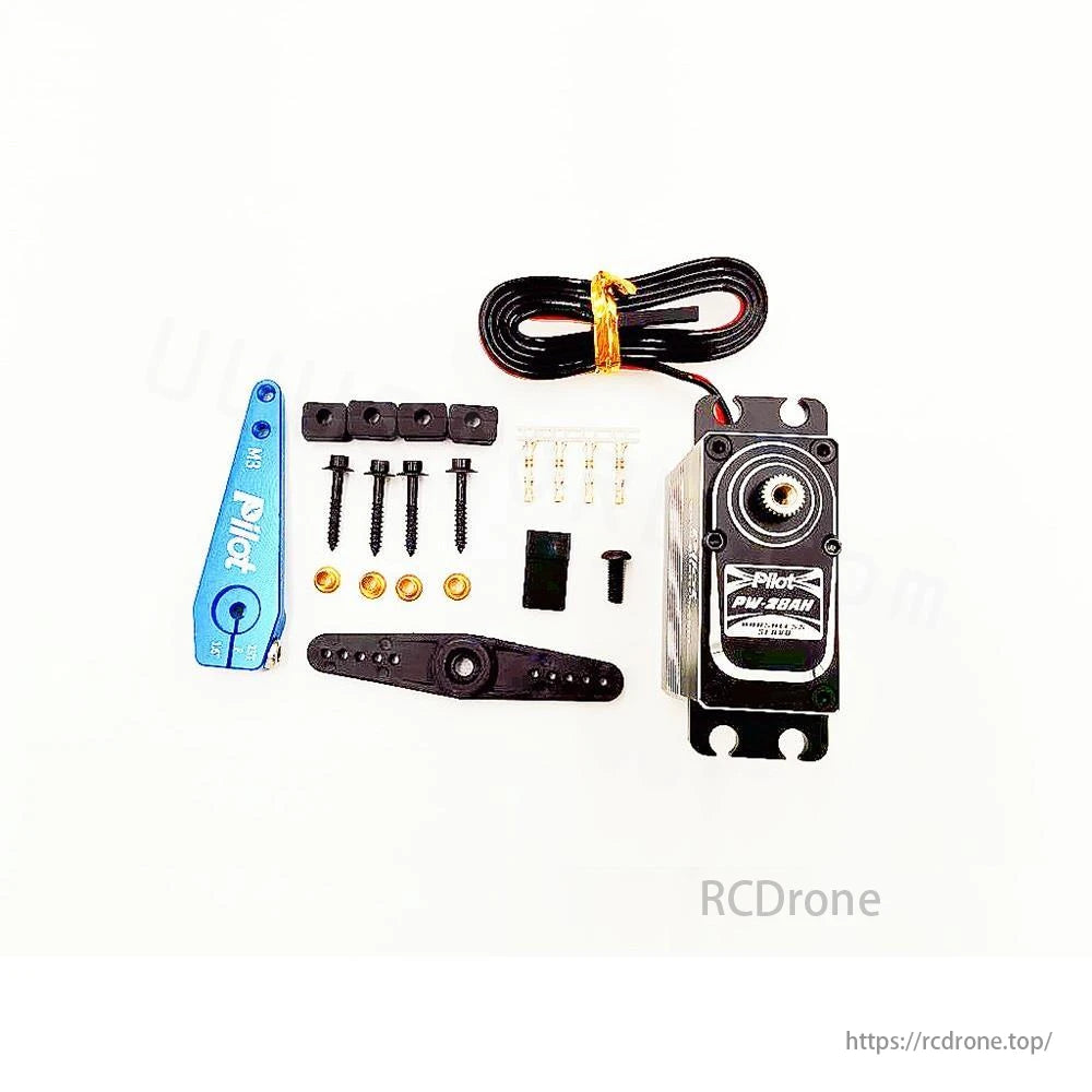 Pilot PW-28AH 高扭力鈦齒輪數位舵機 28KG 適用於超大型 MUGIN 4450mm 無人機