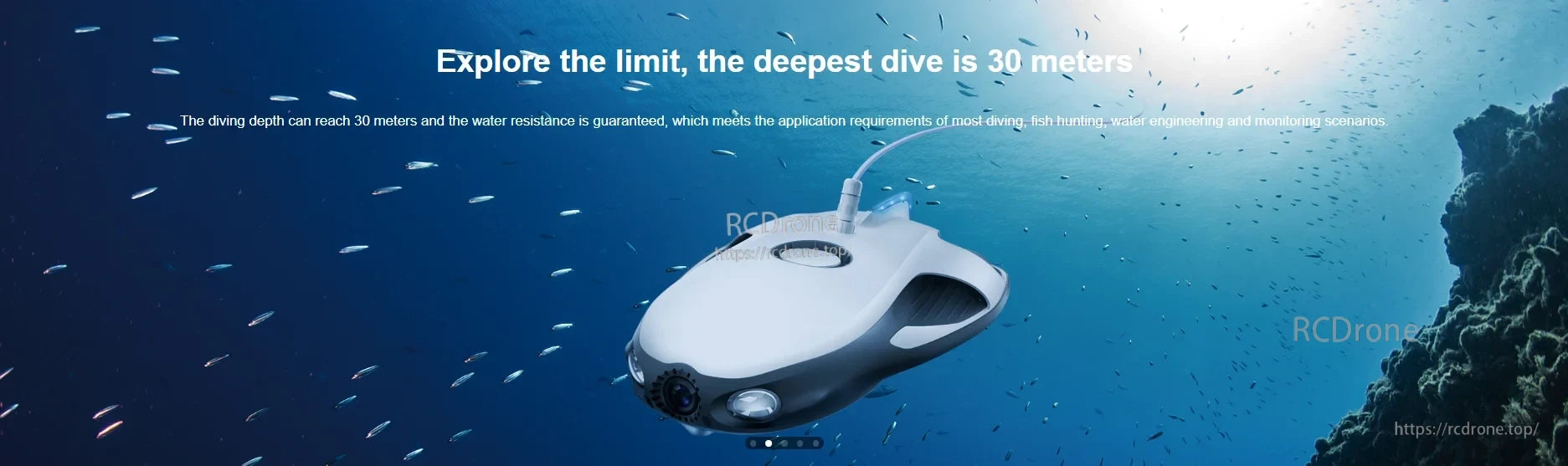 PowerVision PowerRay Underwater Camera Drone, Explore 30-meter depth with water-resistant underwater camera drone for diving, fishing, and monitoring.