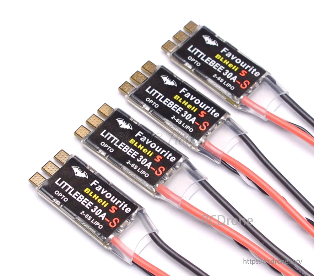 QAV250 FPV Drone, LITTLEBEE 30A-S BLHeli_S ESCs, supporting 2-6S LiPo, offer compact design, precise motor control, and reliable performance for FPV drones like QAV250. Perfect for racing and photography.