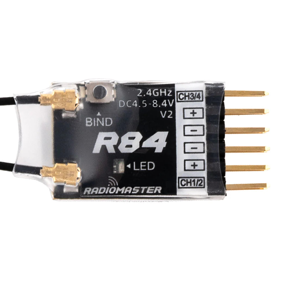 RadioMaster R84 V2 Receiver, [CHu RADiOMASTER] DC4.5-8.4V V2 B