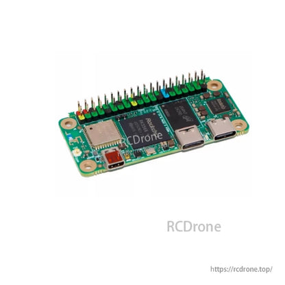 RADXA ZERO 3W development board fitted with a color-coded 40-pin GPIO header