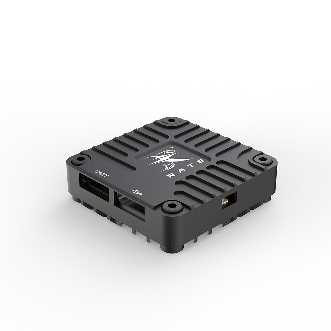 RATE finned air unit enclosure shown from the top with mounting screws and side openings